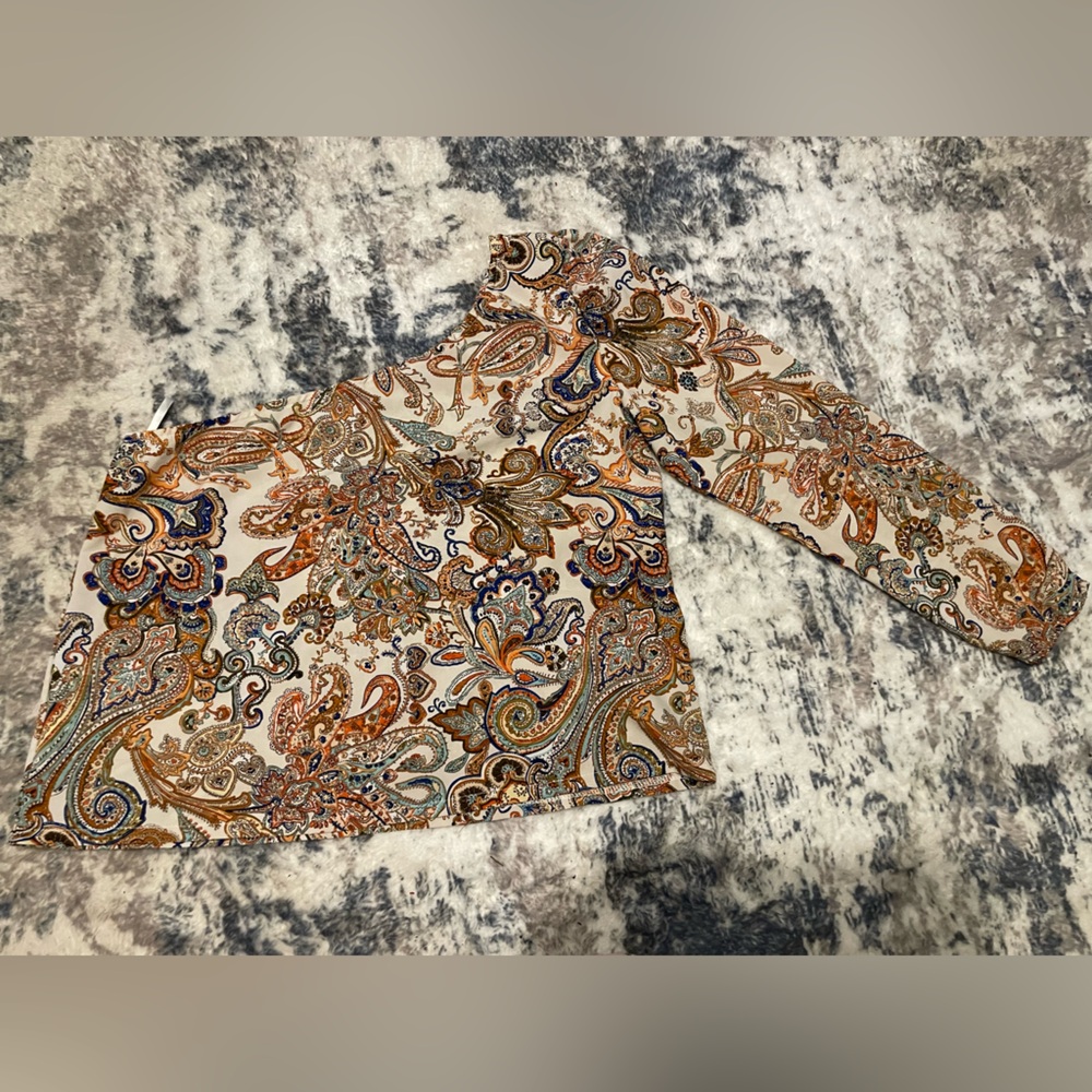 SHEIN Paisley Print One-Shoulder Top